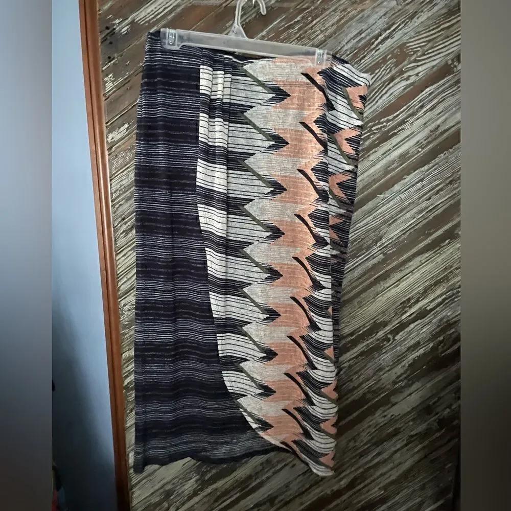 Maeve Plata chevron knit skirt